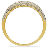 Thumbnail for Classic Pave Diamond Cocktail Ring in 14k Yellow Gold 1.90 Ctw