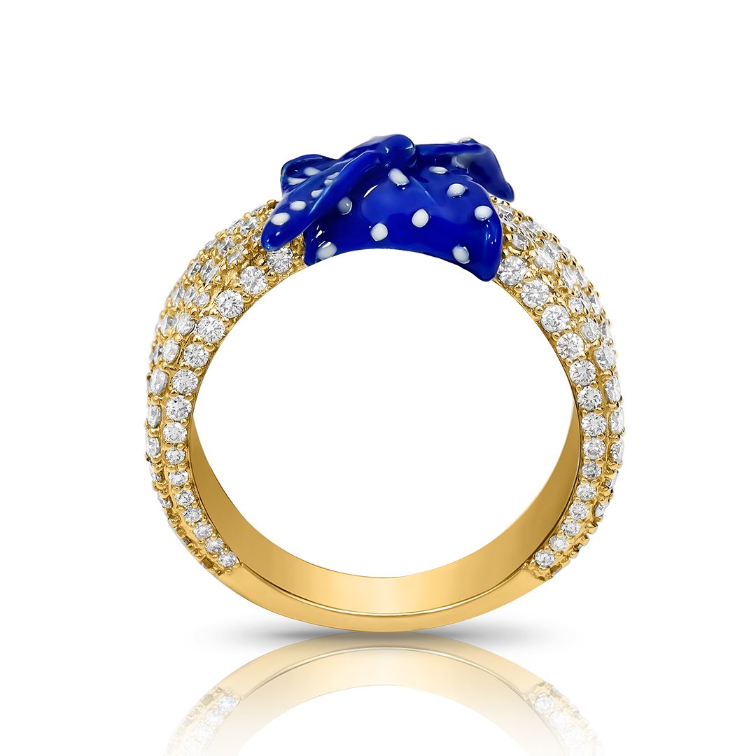 14k Yellow Gold Diamond Spike Cuban Ring 1.9 Ctw – Avianne Jewelers