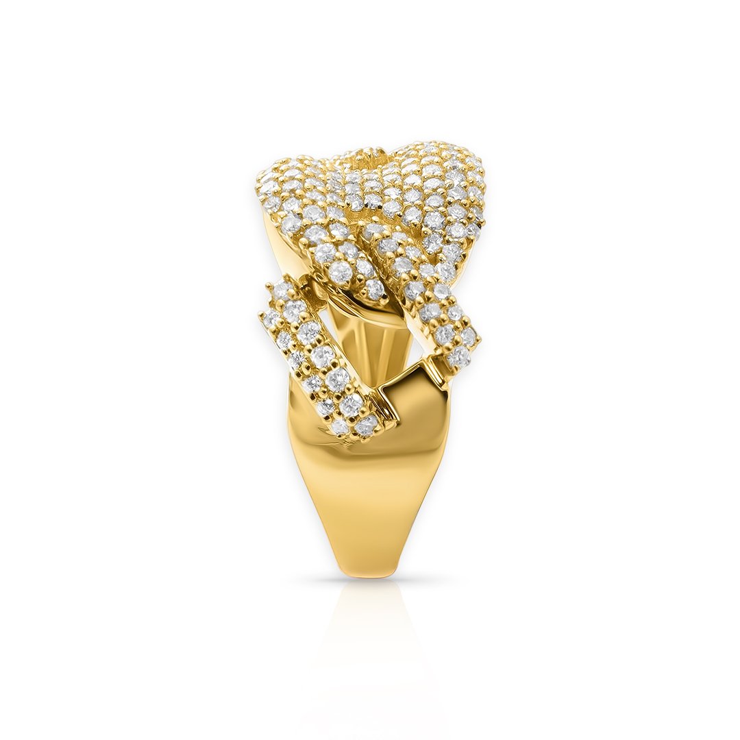 14k Yellow Gold Diamond Gucci Link Ring 1.13 Ctw – Avianne Jewelers