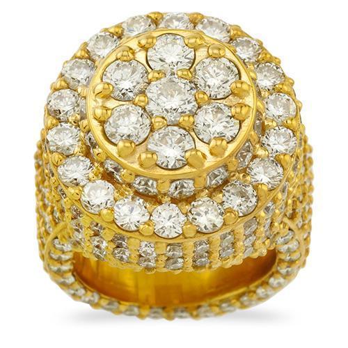 Flower 18 Gold Plated Rings Wedding Jewelry, Elegant and Fashionable Hollow  Open Big ring for Women price in UAE | Amazon UAE | kanbkam