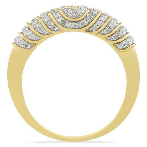 Yellow Diamond Wedding Band Set in 10K Yellow Gold 1.17 Ctw