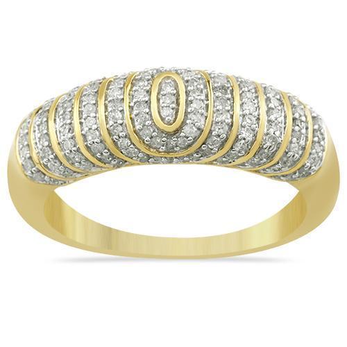 Yellow Diamond Wedding Band Set in 10K Yellow Gold 1.17 Ctw