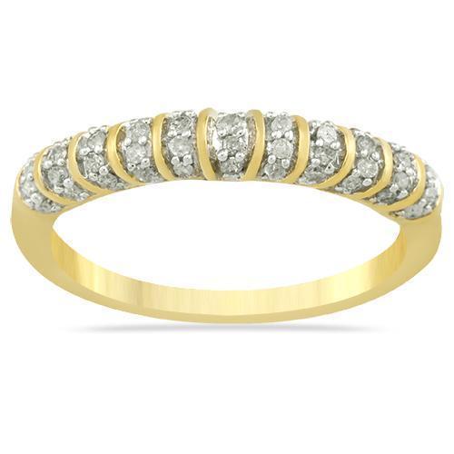 Yellow Diamond Wedding Band Set in 10K Yellow Gold 1.17 Ctw