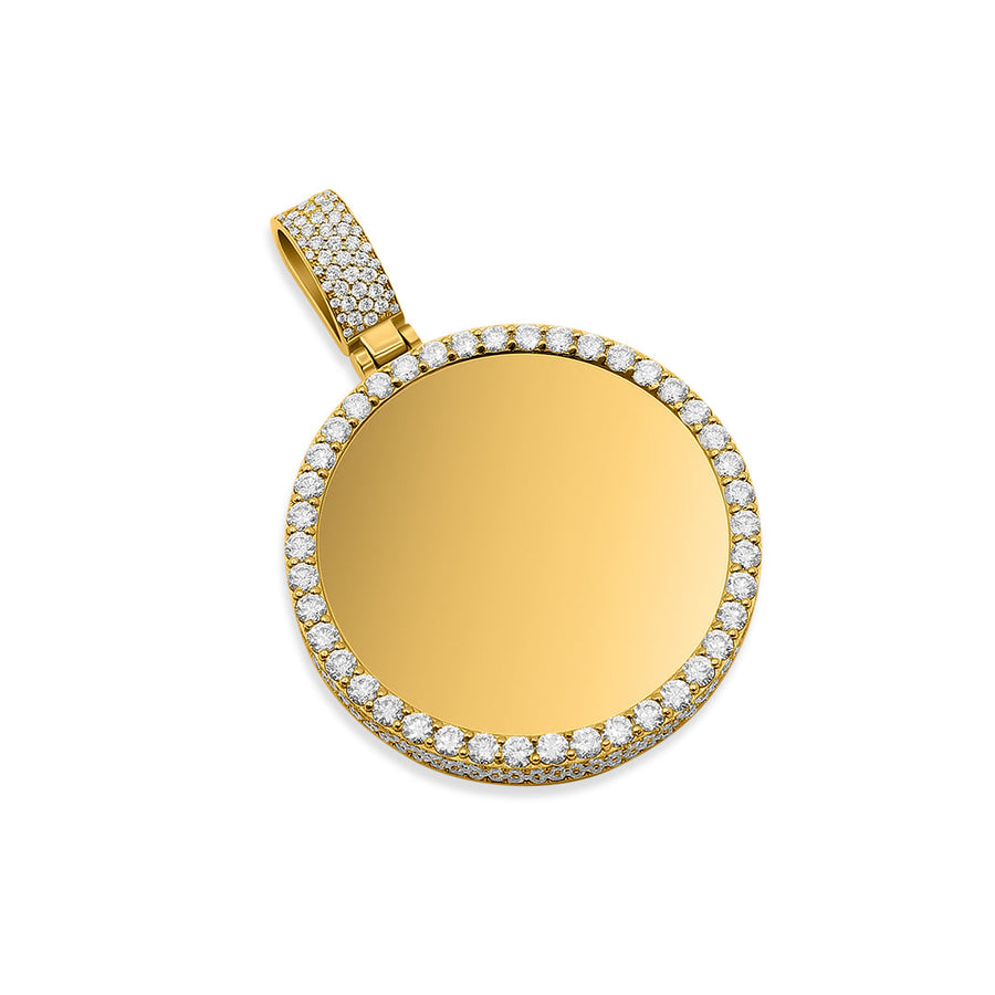 14K Yellow Gold Round Memory Pendant 9.91ctw – Avianne Jewelers