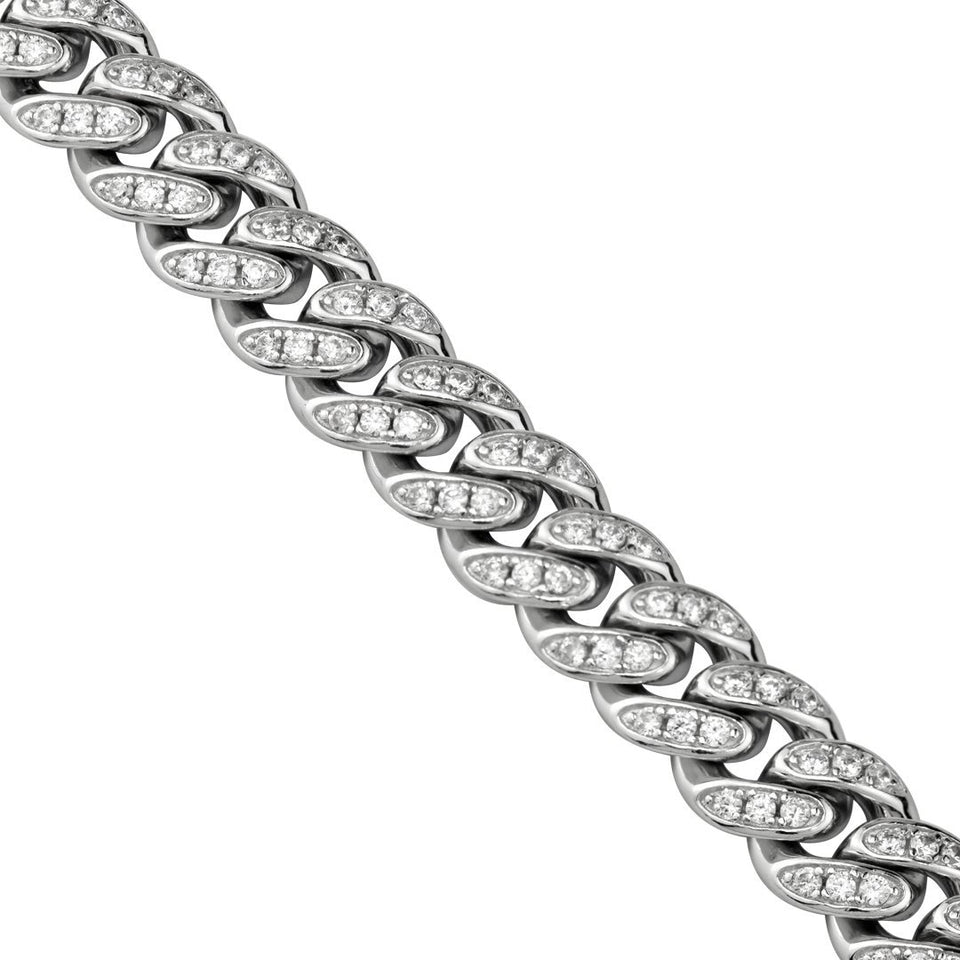 Sterling silver gold tone cubic zirconia rope chain bracelet outlet