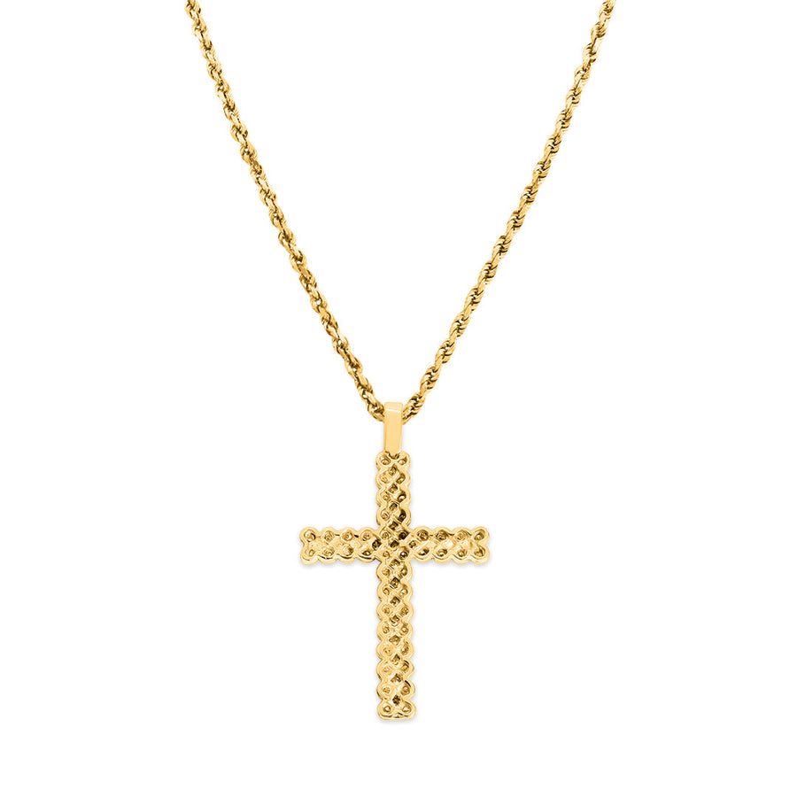 14K Yellow Gold & Diamond Cross Pendant 8.5ctw – Avianne Jewelers