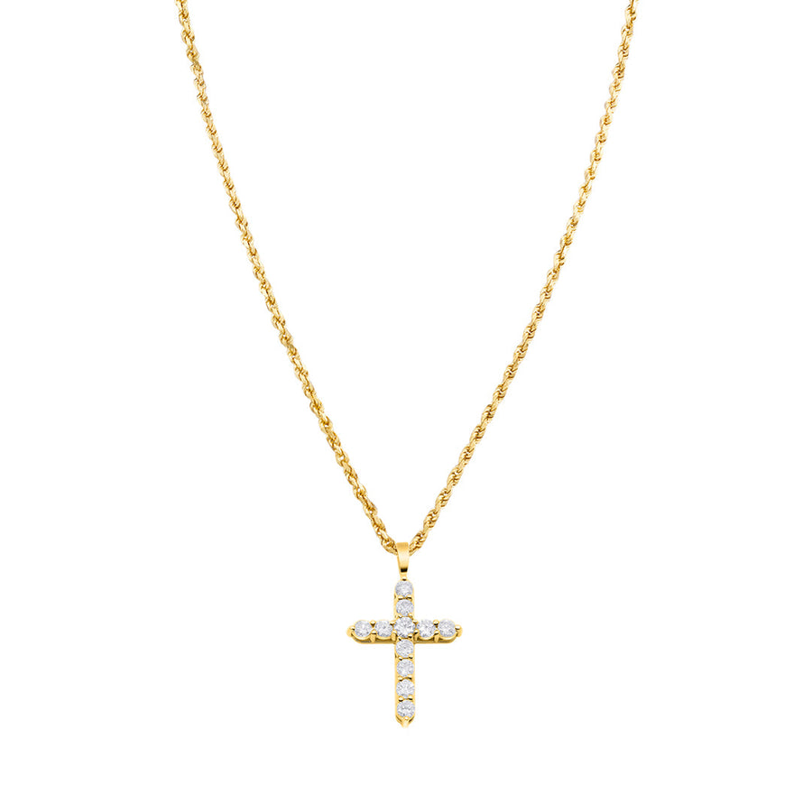 14K Yellow Gold & Diamonds Cross Pendant 4.50ctw – Avianne Jewelers