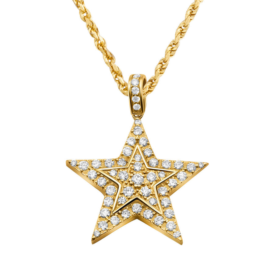 14K Yellow Gold Star Pendant 2.58ctw – Avianne Jewelers